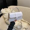 Einfarbige Handtasche mit schlichter Textur 2025 Mode Schulter-Umhängetasche kleine quadratische Tasche Tide Frühling und Sommer neue Modelle
