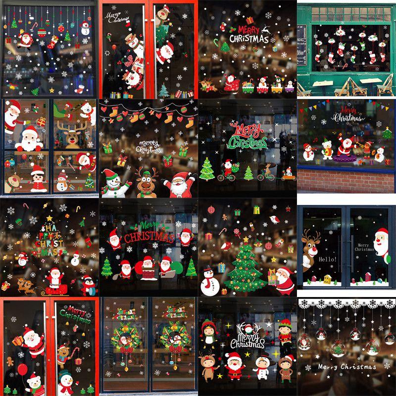 Klassische Weihnachtsfensteraufkleber mit Weihnachtsmann für eine magische Feiertagsatmosphäre