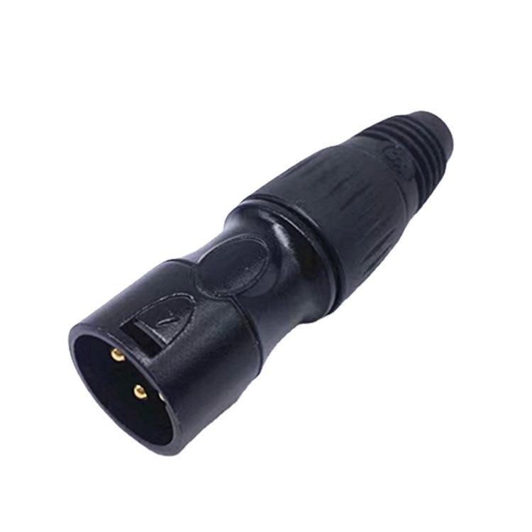 Gold-Plated 3-Pin Copper XLR Mixer Plug (Balanced Male & Female)