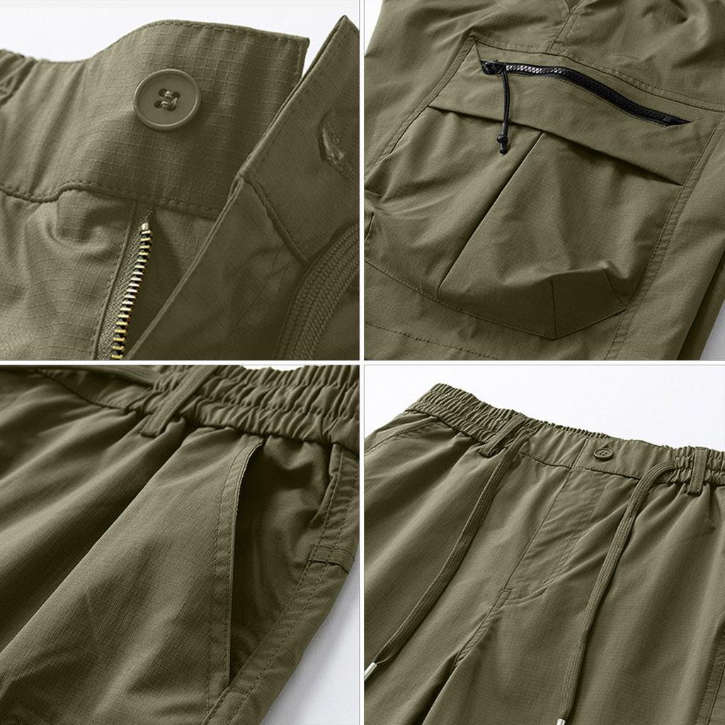 Men's Fashion Multiple Pockets Five-pocket Pants Loose Casual Wear Work Pants Shorts