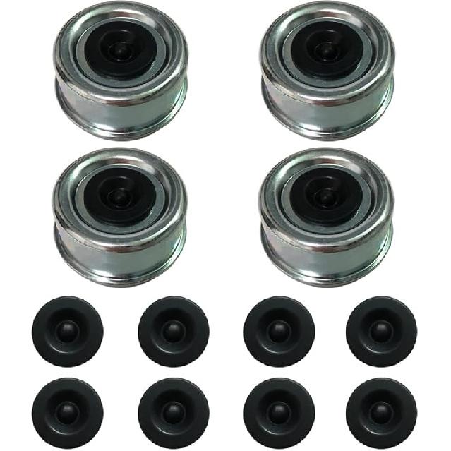 12Pcs Rubber Grease Plugs Hub Dust Cap, Trailer Hub Bearing Dust Caps, Trailer Axle Wheel Hub Cap For Trailer Dexter Lube RV Camper