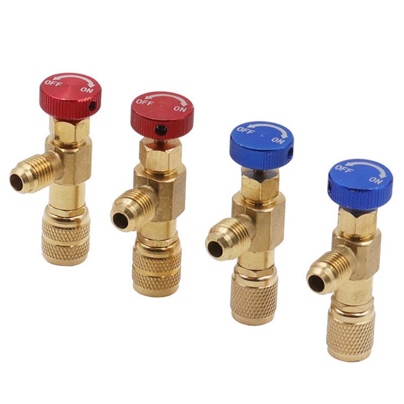 Refrigerant Charging Safety Valve for Air Conditioners, Leak-Proof, Anti-Freeze, Compatible with R22/R410