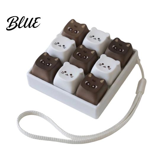 Büro Angst Linderung Spielzeug Cartoon Hund Fidget Tastatur Spielzeug 1/2/3/4/9-Tasten Druckknopf Stress Mini für Rucksack Handtasche Geldbörse Anhänger Erwachsene Sensorische Spielzeuge