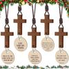 Sivak 5 Pcs Car Air Freshener Cross Mirror Hanging Christian Gift Accessories Daily Bible Car Rearview Decor Accessories Jesus Ornament Religious