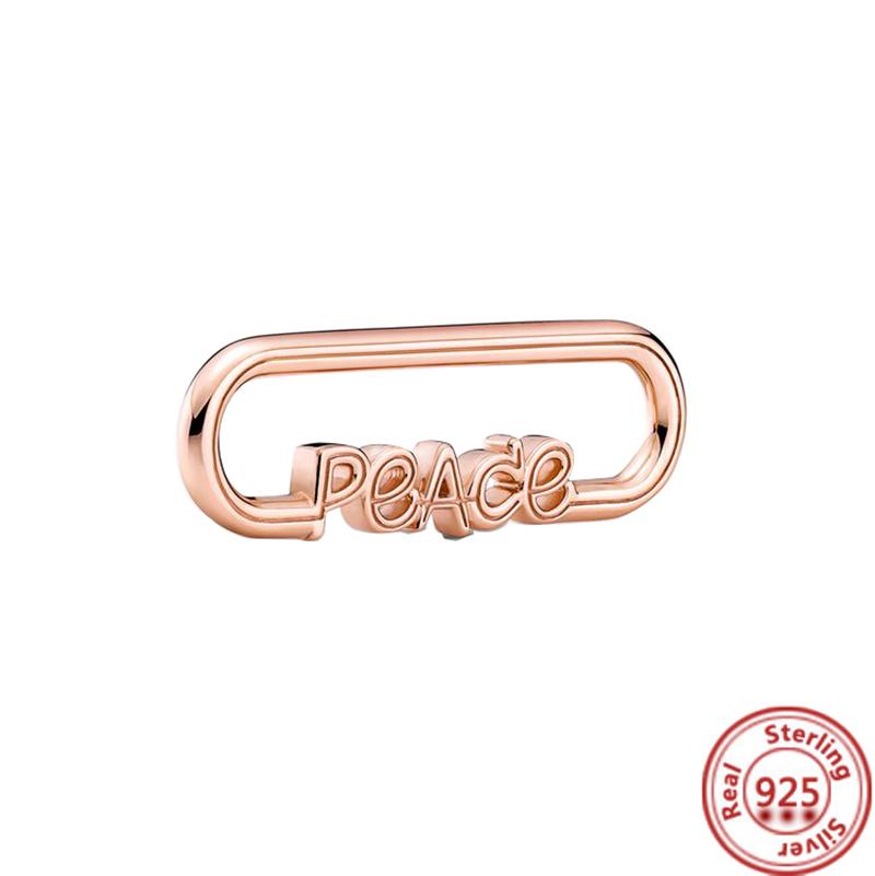 Me Ring S925 Sterling Silber Perle Runder Verbinder Charm Doppelarmreif Passend für Original Me Gliederkette Armband Schmuck