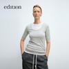 Edition Women's 2025 Spring Wool Tweed Straight-Leg Trousers