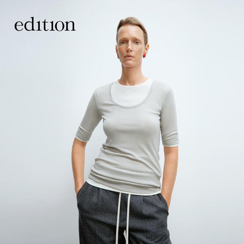 Edition Women's 2025 Spring Wool Tweed Straight-Leg Trousers