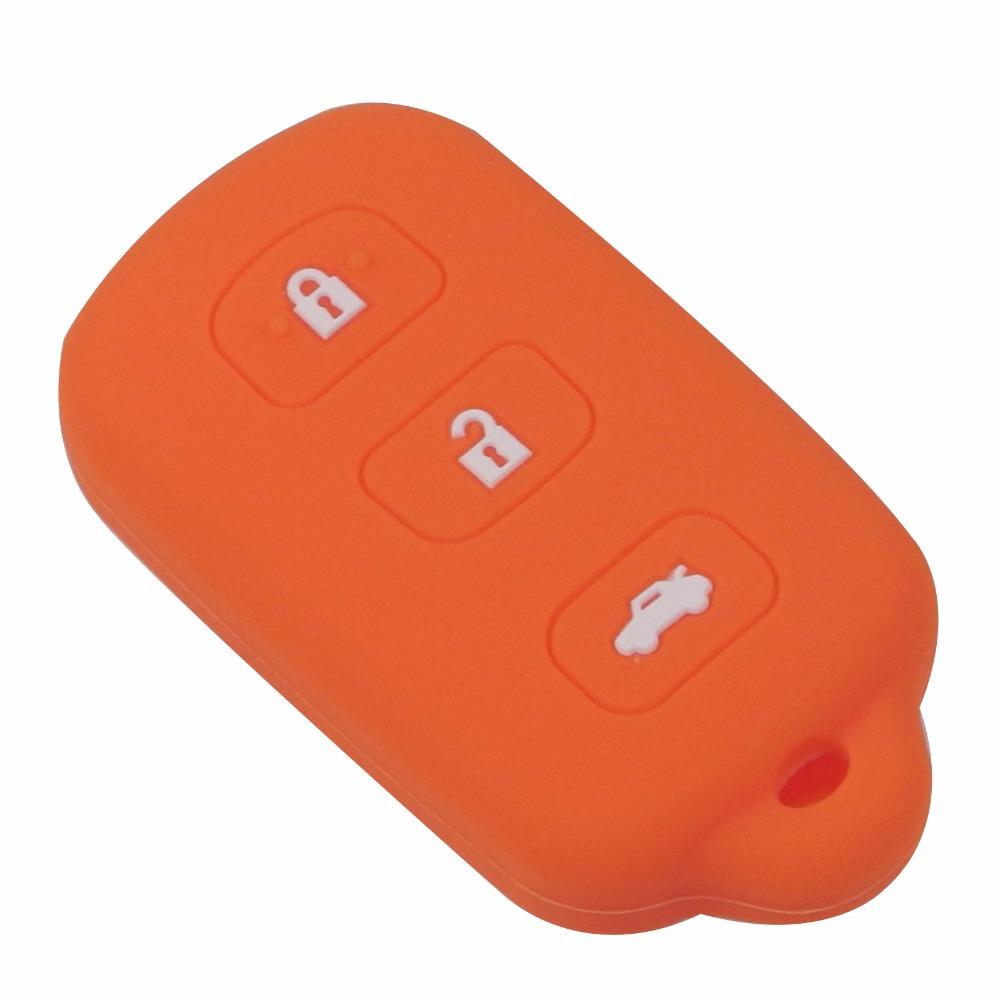 Jingyuqin Remote 4 Buttons Silicone Car-Styling Key Case Cover For Toyota Camry 2000-2005