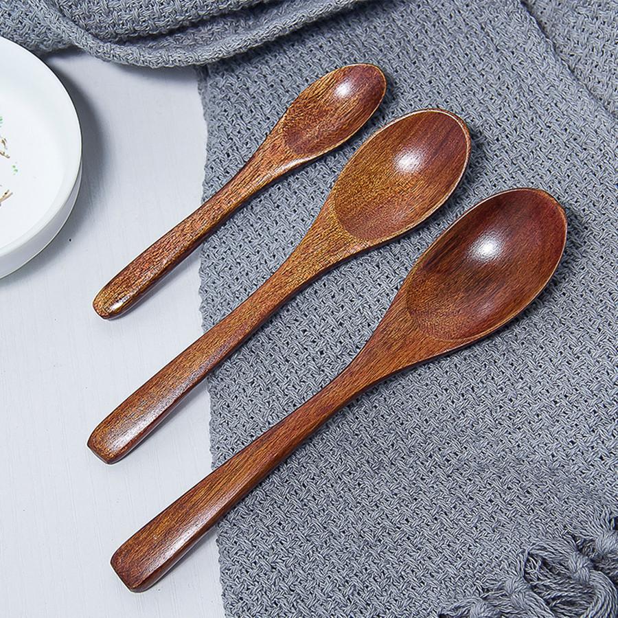 10/12.5/14.5Cm Wooden Spoon Bamboo Kitchen Cooking Utensil Tool For kitchen Soup Teaspoon Catering Wooden Spoons Soup Spoons