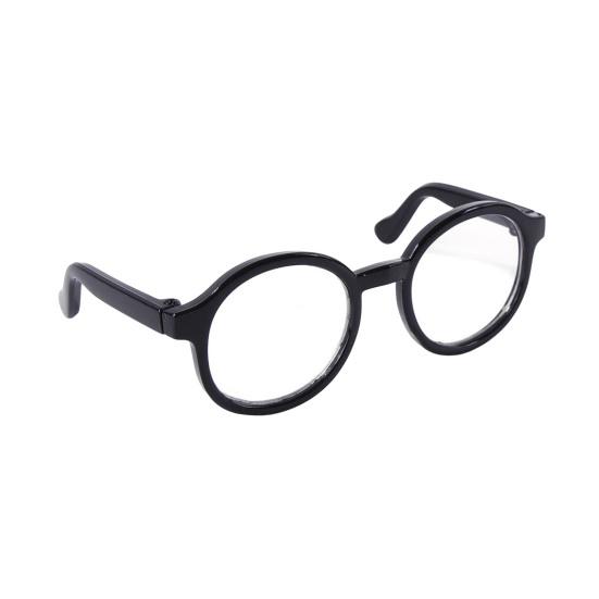 Mini Doll Glasses Small Pets Sunglasses Trendy Round Frame Glasses Doll Eyewear Accessories for Photo Shoots Costume