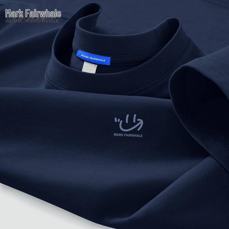 Mark Fairwhale Men's 2026 Summer Cotton Smiley Graphic T-Shirt