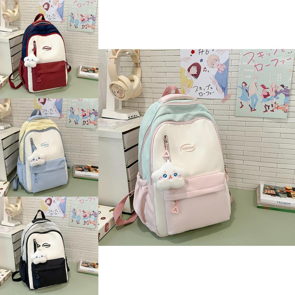 Korean Style School Backpack With Letter Embroidery Design For Students And Commuters