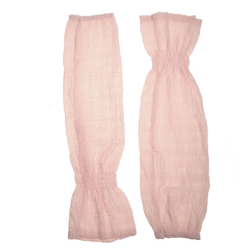 Woman Ice Sleeves Summer Sun Protection Sleeves Pleated Bubble Sleeves Ice Silk Arm Sleeves Long Fingerless Driving Sleeves