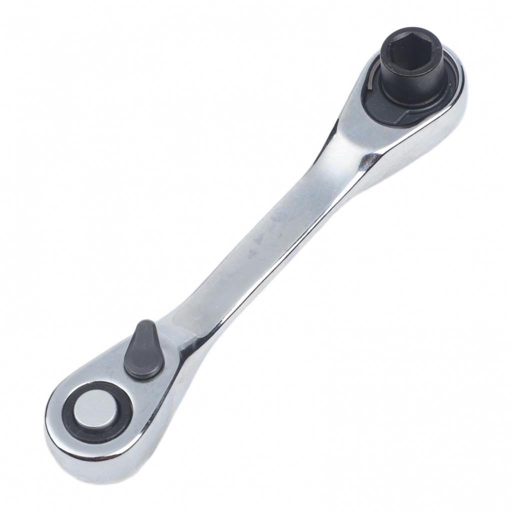 Chrome Vanadium 1/4 Inch Double Ended Ratchet Wrench 72 Tooth Quick Action