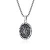 European and American Retro Saint Michael Archangel Titanium Steel Necklace