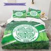 Ensemble de couette Celtic Football Club Housse de couette Taie d'oreiller Décoration de maison Cadeau d'anniversaire (1 housse de couette + 2 taies d'oreiller, sans garniture.)