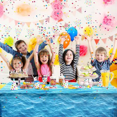 1/2 Stück Tischdecke Wasserdicht Ölfest Einfach Wiederverwendbar Einweg zu Reinigen Party Tischdecke Ozean