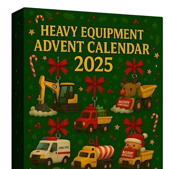 Advent Calendar 2025 for Kids Boys 24 Die-Cast Trucks Machines Christmas
