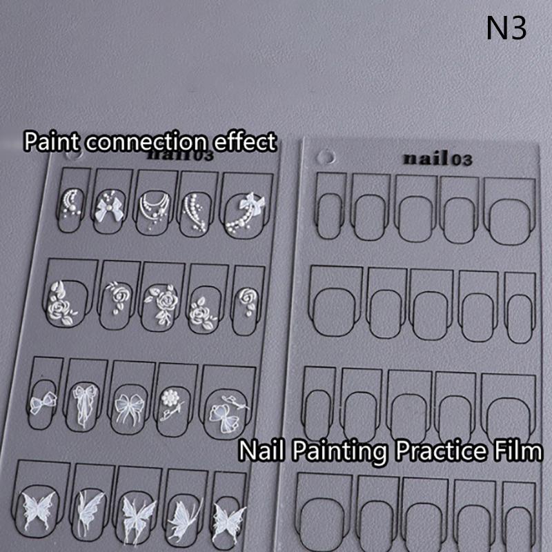 

Многоразовая акриловая бумага для практики рисования ногтей, тренировочный коврик для практики рисования маникюрных цветов, инструмент для упражнений по рисованию линий as the picture