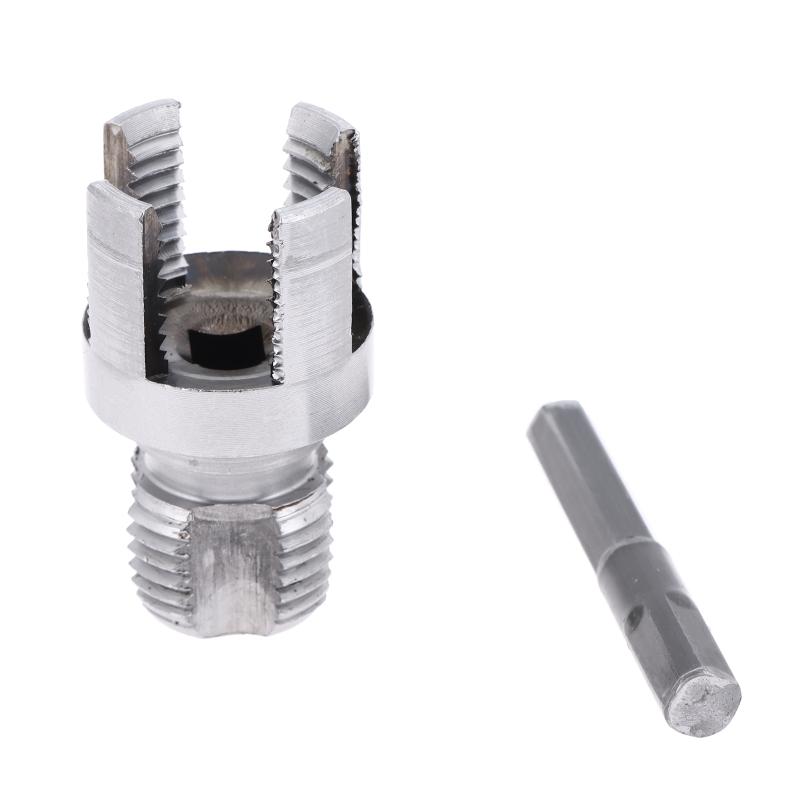3Pcs Heavy-Duty Pvc/Plastic Pipe Threading Tool Kit 1/2" 3/4" 1" Male & Female Threads For Pvc Ppr Mpp Pipes