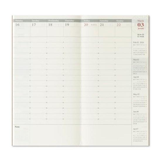 Travelers Notebook Planner Refill 2026 A5 Slim Vertical (Starts January 2026)