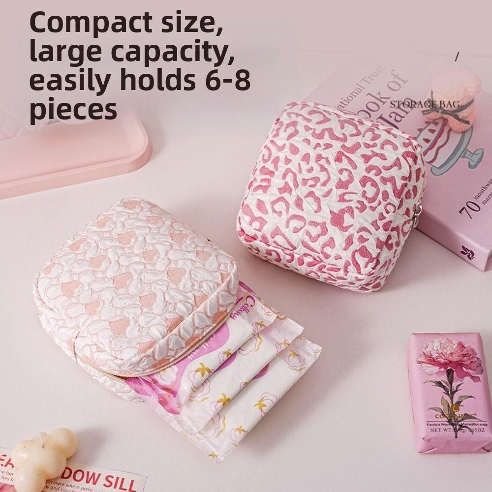New Square Sanitary Napkin Storage Bag Large Capacity Portable Mini Coin Purse Multifunctional Cosmetic Bag