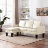 Day and Night - Day and Night 3-seater Sofa with Footrest In Cream-colored Synthetic Leather