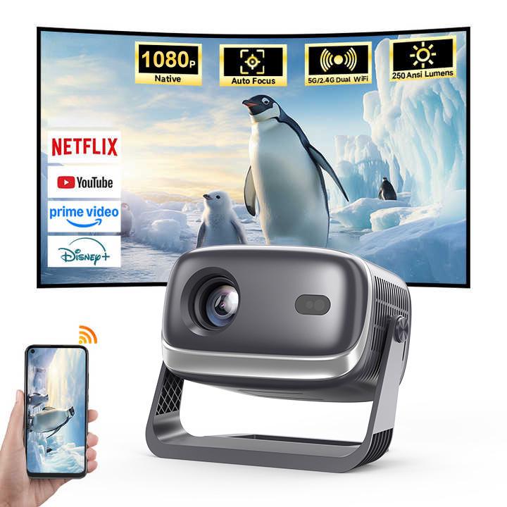 Custom Auto-Focus Home Theater Projector for Bedroom Walls