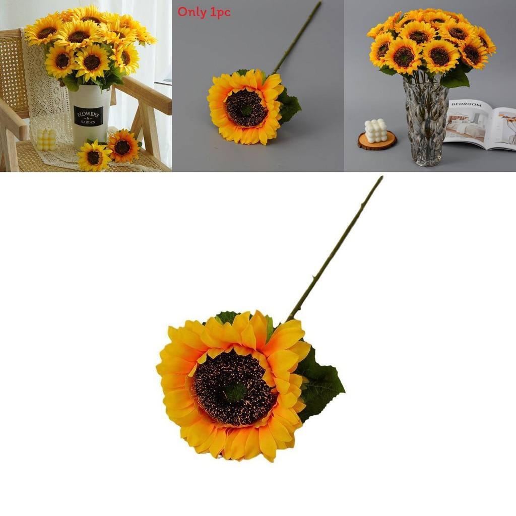 Sunflower Silk Flower Decor For Home Wedding Photography Outdoor Styling
