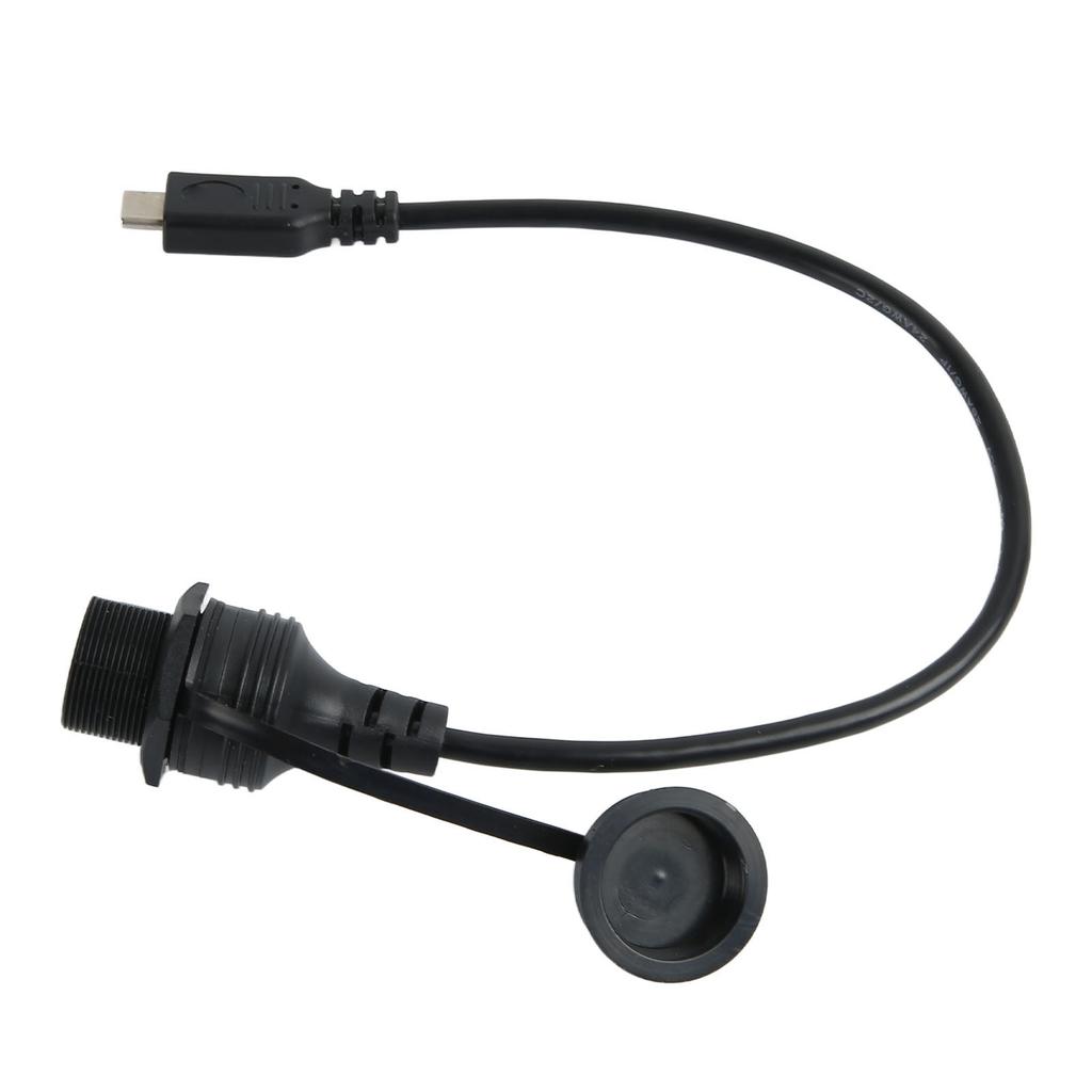 Waterproof Type C to USB 2.0 Flush Panel Dashboard Mount Extension Cable for Car Truck Boat Motorcycle