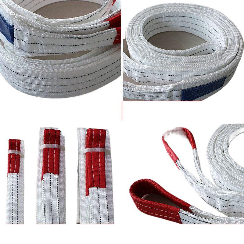 5tunový průmyslový plochý popruhový zvedací závěs - Bílý