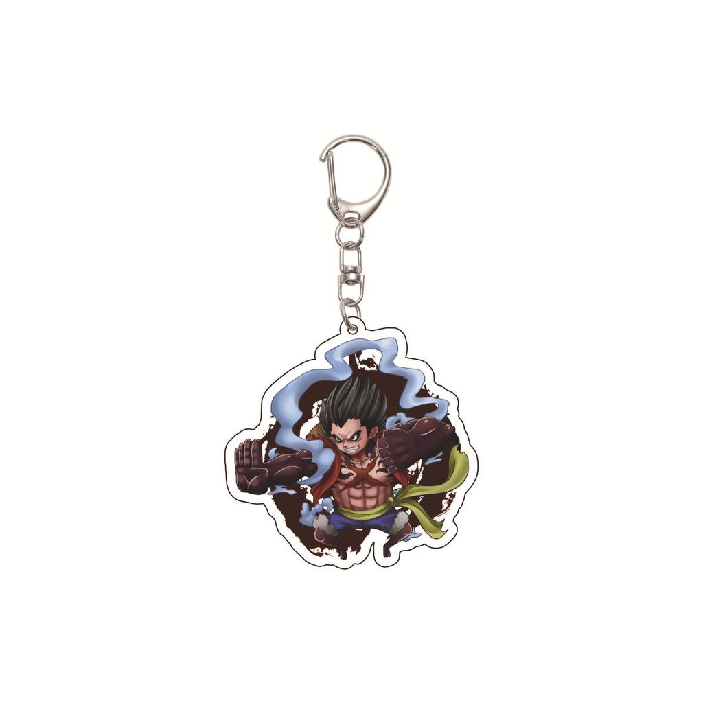 Anime One Piece keychain/clip with Chopper and Zoro Acrylic Keychain, Cartoon Acrylic Keychain Gift, Luffy Bag Keychain