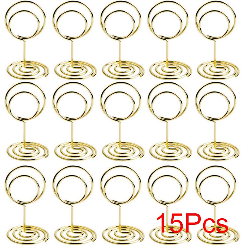 10/15Pcs/Pack Name Sign Card Clip Home Decoration Metal Theme Parties Birthday Sturdy Table Number Wedding Place Card Holders