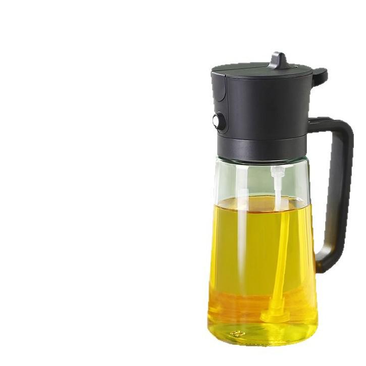 470ml Non-Drip Dual-Use Oil Spray & Pour Bottle with Automatic Closure