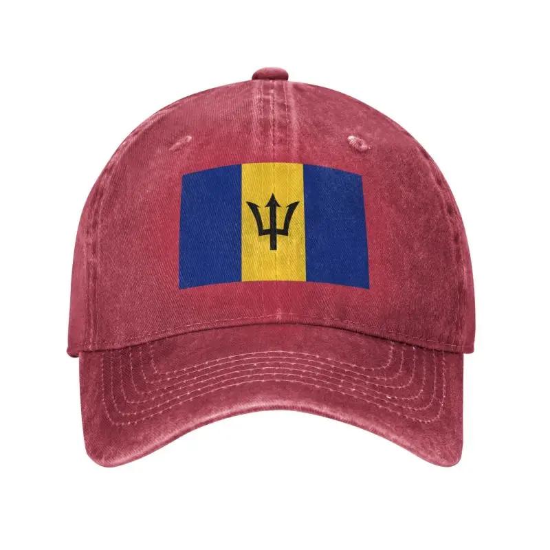 Custom Punk Cotton Flag Of Barbados Baseball Cap for Unisex Women Breathable Dad Hat Sports Baseball Cap