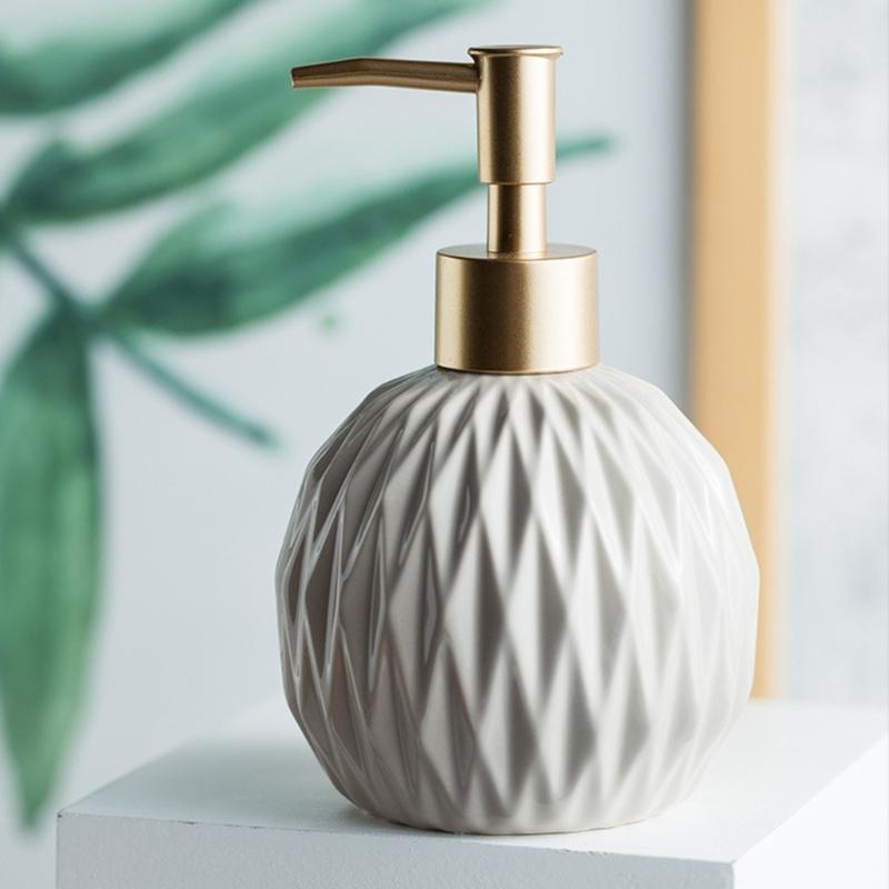Ceramic Soap Dispenser Bottle, Refillable Hand Soap Dispenser Container For Business Trip And Outdoor Activities
