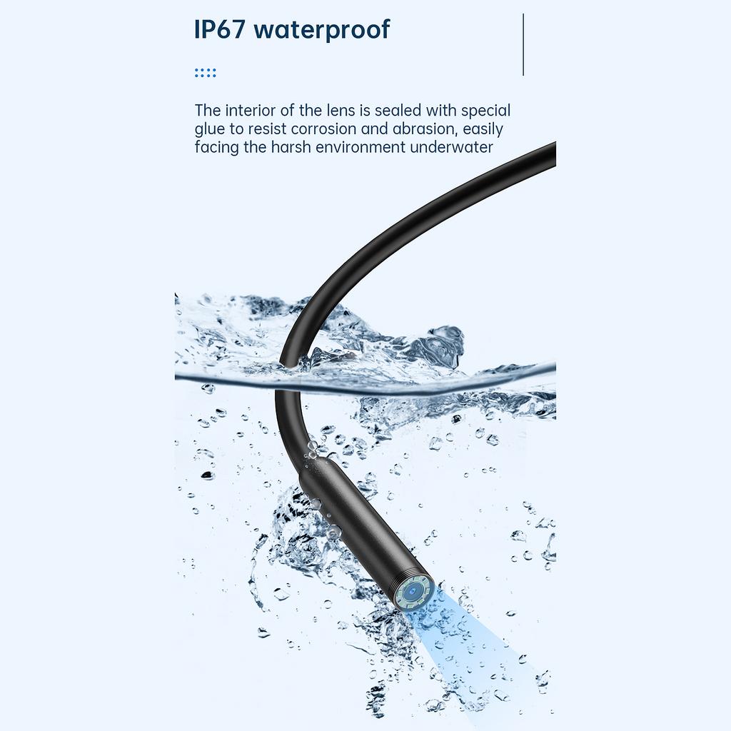 Industrial Endoscope Camera 1920P Resolution Inspection Tool with 8 LED Lights and 1.8" TFT Color