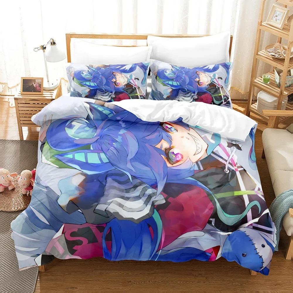 3D Print Anime Kawaii Grils Pretty Derby Bedding Sets Duvet Cover Set With Pillowcase Twin Full Queen King Bedclothes Bed Linen