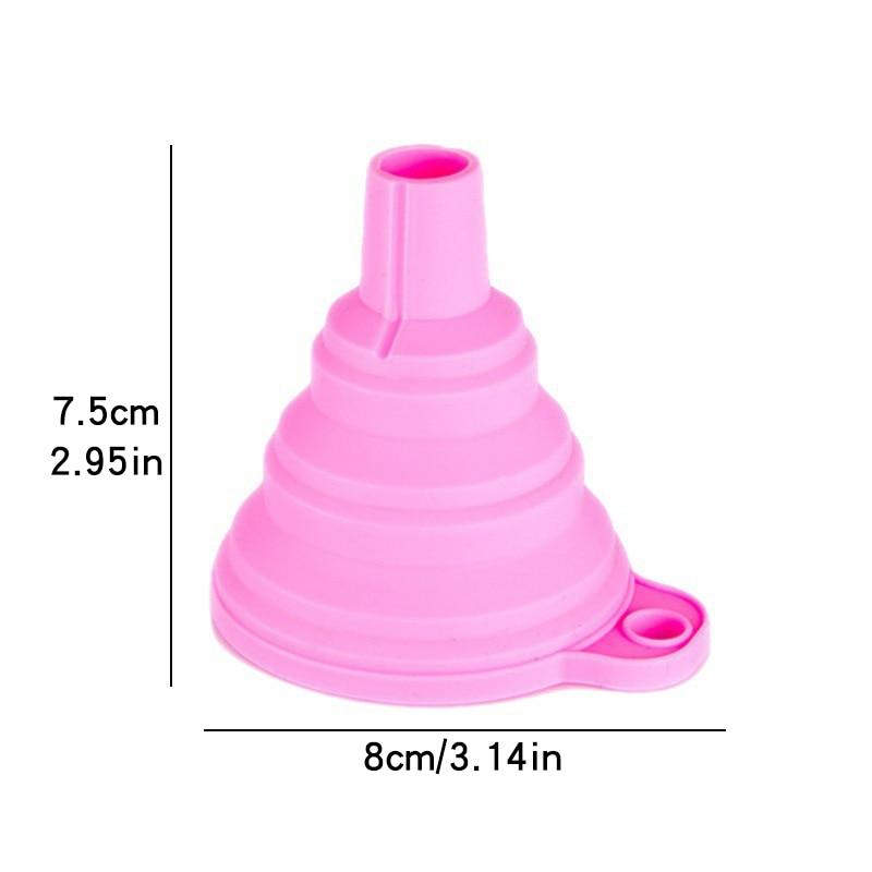 Household Telescopic Funnel Kitchen Packaging High Temperature Resistant Funnel Engine Funnel Car Universal Silicone Liquid Funn
