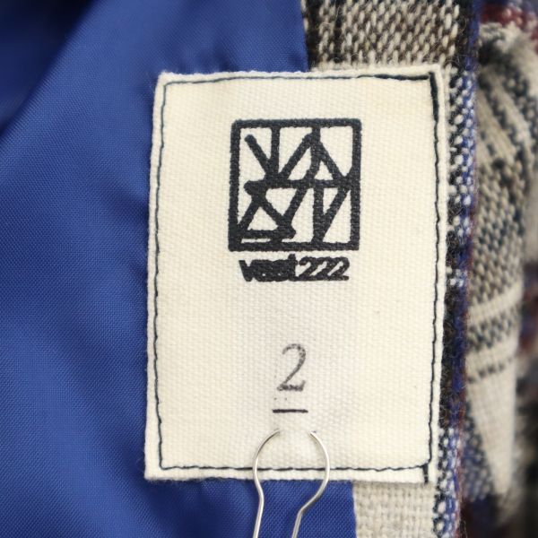 Unused VAST222 19AW Made In Japan Check Pattern Suit Setup 2 Men's Used