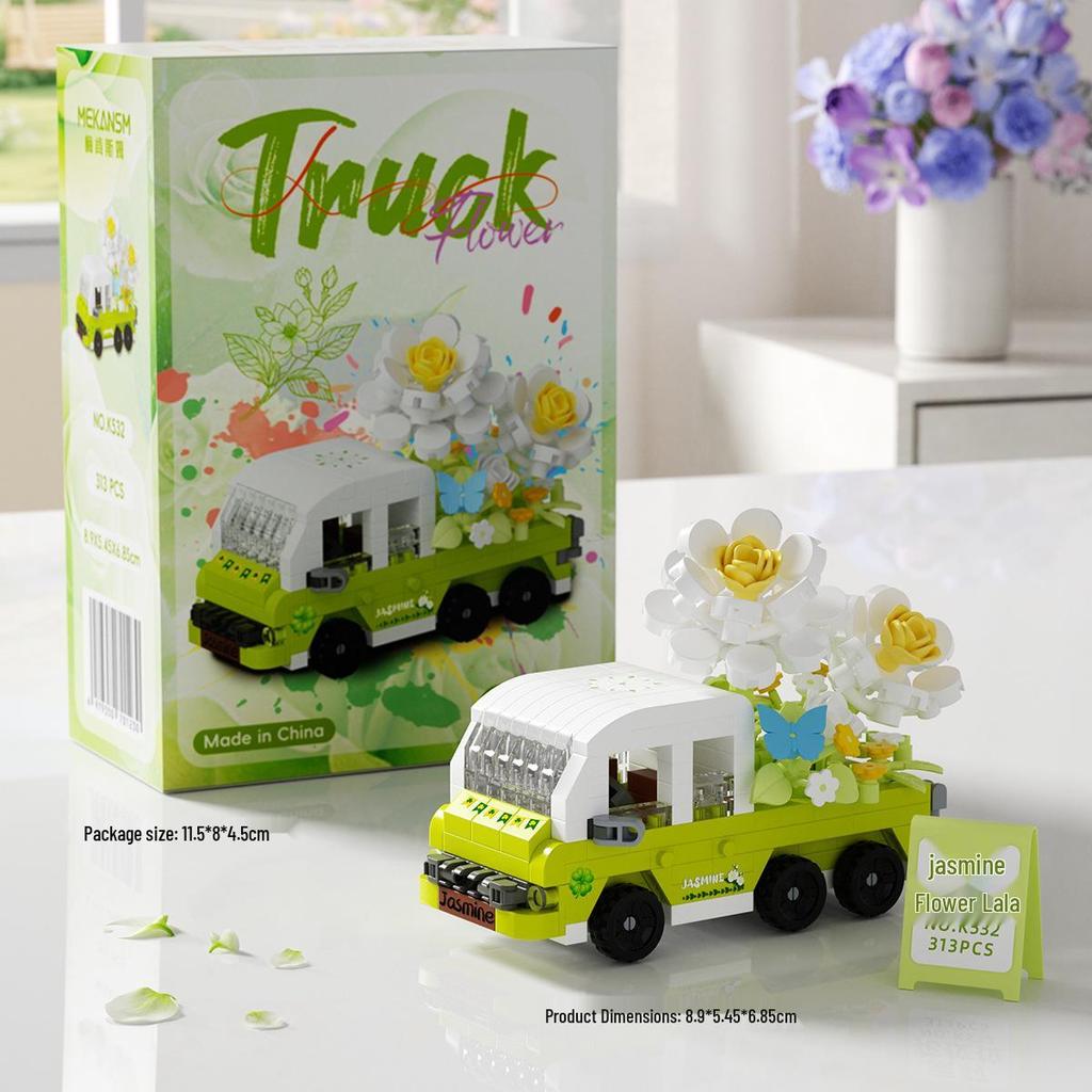Succulent Flower Bouquet Building Blocks - Holiday Gifts & Toys
