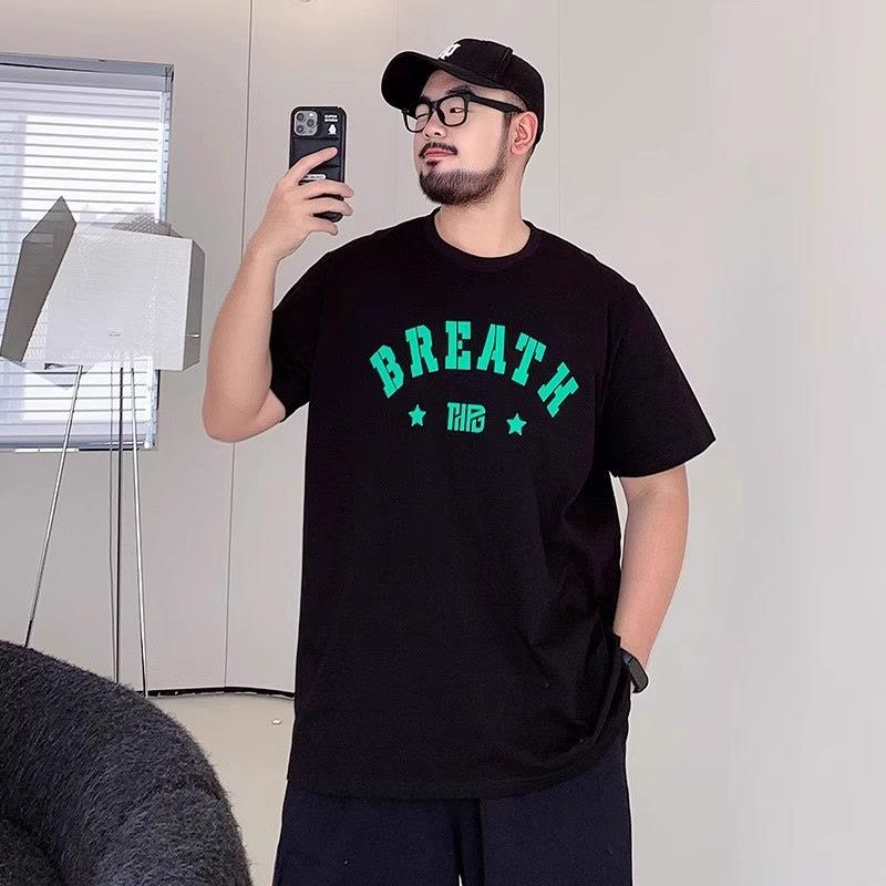 Stretch Fit Anti-wrinkle Loose Men's Short-sleeved Trend Printing Fashion Short-sleeved Top Cotton Comfortable Lightweight T-shirt