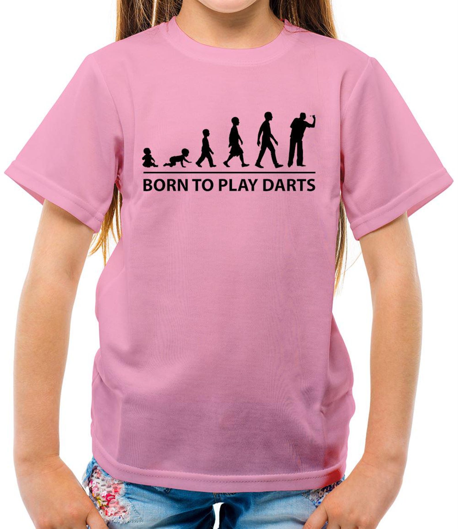 Born To Play Darts - Mens Womens Kids T-Shirt - Dart 180 Player Bullseye Big Fish Love Littler Board Dartboard Fan Funny Gift Present S