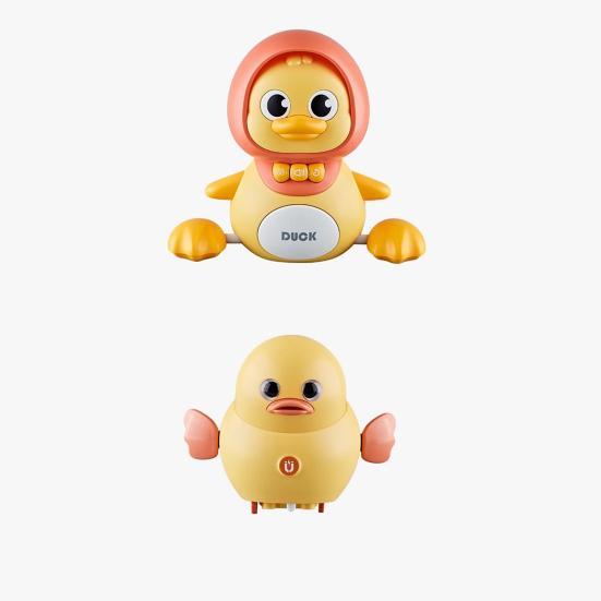 3 Teile/satz Kinder Elektrische Ente Spielzeug Licht-Up Mutter Baby Ente Spielzeug Kleinkinder Bauch Zeit Pädagogisches Walking Tier Musical Spielzeug kleinkinder Jungen Mädchen Geschenke