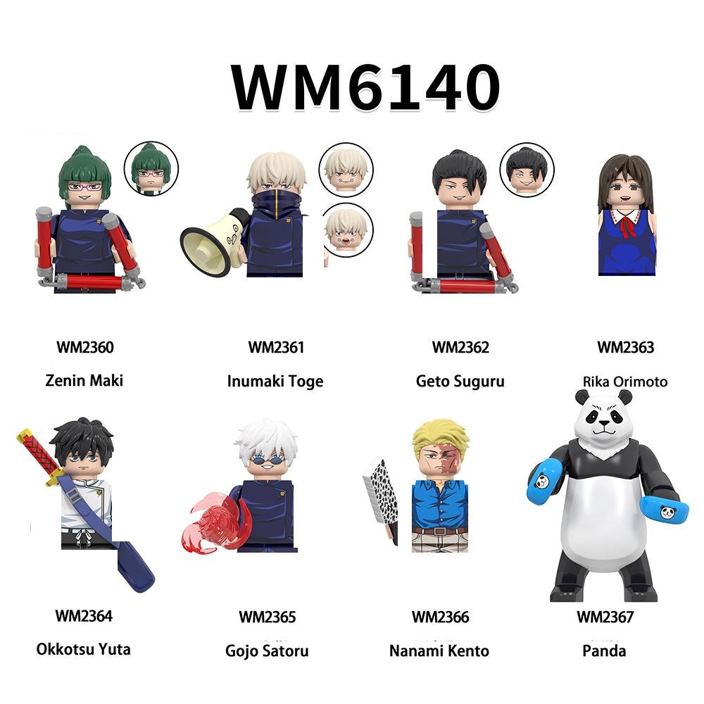 Jujutsu Kaisen Anime Cartoon Gojo Satoru Itadori Yuj Fushiguro Megumi Okkostu Yuta Building Blocks Mini Action Figures Kids Toy