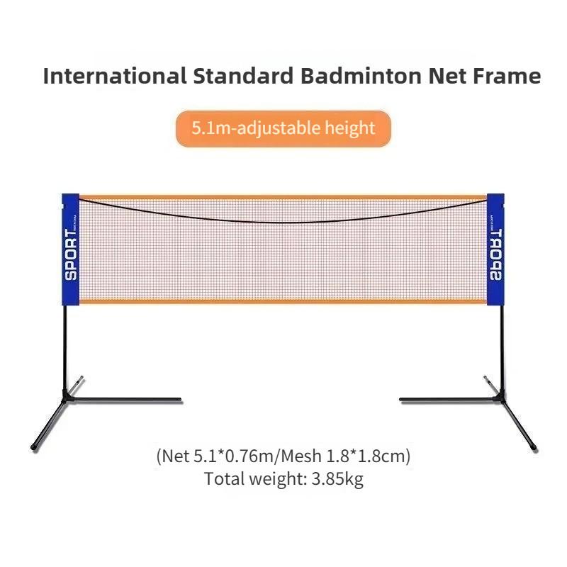 Faltbares Volleyball-Tennis-Badminton-Netz Tragbares Badminton-Netz-Set Rahmen Outdoor-Sport-Trainingszubehör