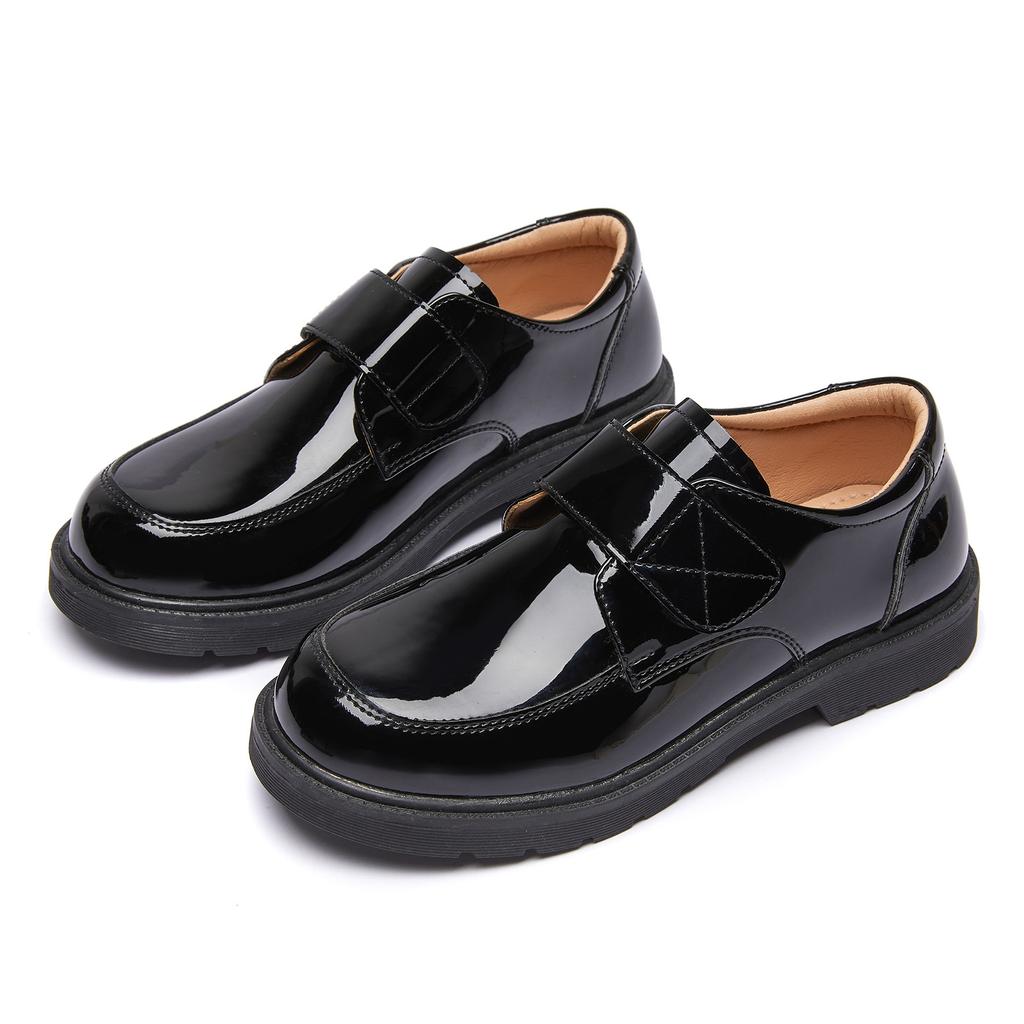 Children Loafers For Boys 2026 Spring British Style Classic Kids Fashion Performance Casual Black Leather Shoes For Wedding Show