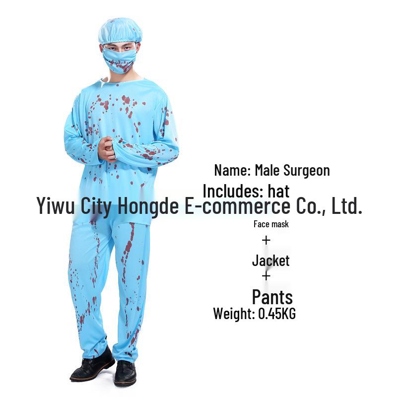 Bloody Surgeon Halloween Adult Costume - Funny Cosplay Outfit One Size