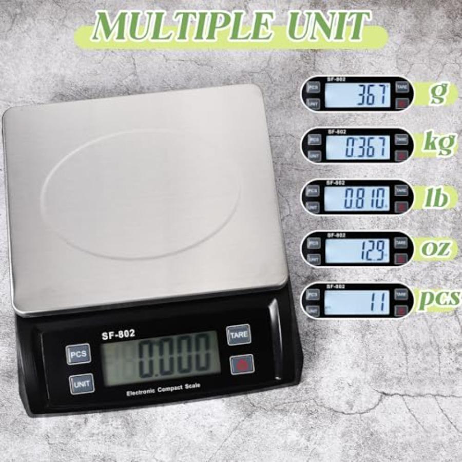 Large Digital Kitchen Scale 66LB 30kg Commercial Food Scale Stainless Bread Scale with LCD Display Commercial Weighing Devices