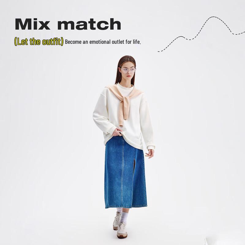 NVG·YOUNG Women's Cotton Blend Round Neck Sweatshirt